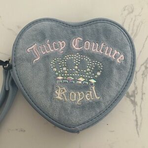 Juicy Couture Royal Heart Wristlet – Powder Blue - NWOT